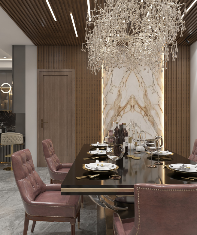 Dining — architecture & interior design by Neev Pathar, Ludhiana