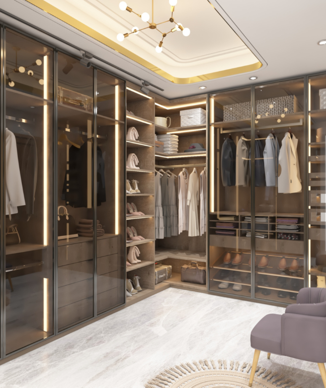 Wardrobe — architecture & interior design by Neev Pathar, Ludhiana